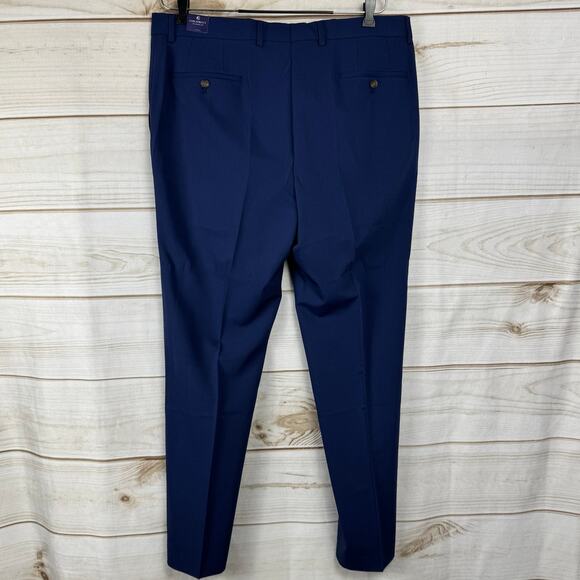 Con.Struct Navy Blue Bistretch Dress Pants Size 36x32 - Picture 5 of 12